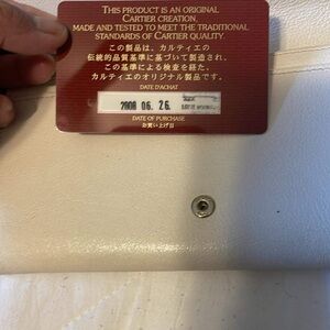 Authentic Pre owned Off white Cartier long wallet